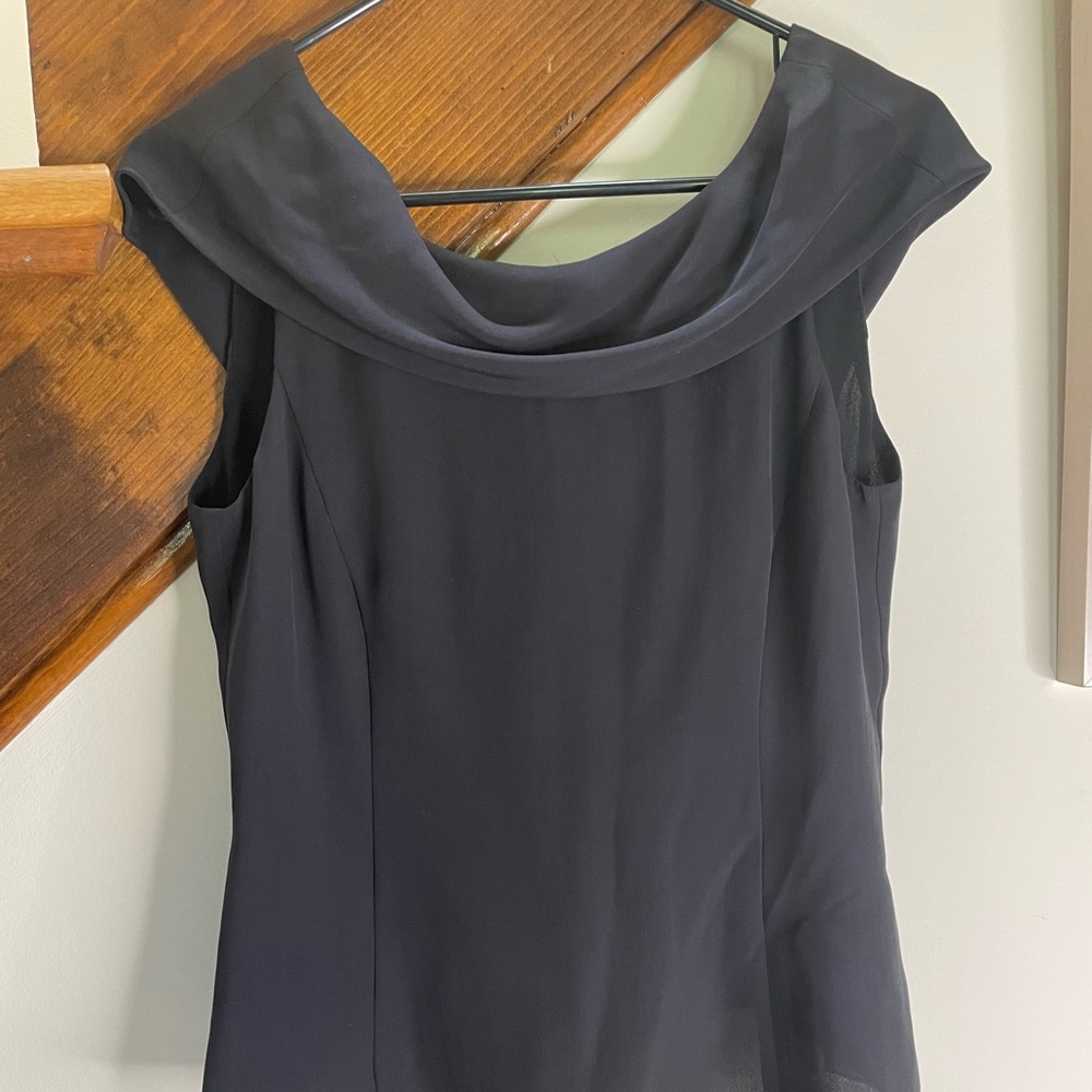 Armani 100% Silk Sleeveless Drapey Blouse